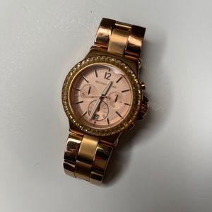 MK rose gold watch
